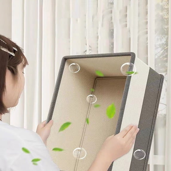 Lzobxe Fabric Foldable Storage Boxes Closet Drawers with Reinforced Handle, Large Stackable Organizers Bins for Clothing, Sweater, Comforter, Bedding
