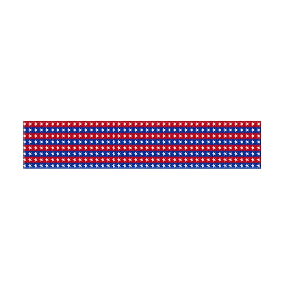 Lzobxe Fourth of July Table Runner Red White Blue Flower Patterned Outdoor Tablecloth, Patriotic Floral Tablecloths for Decorate Home Wedding Cafe Party