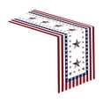 thumbnail image 1 of Lzobxe Fourth of July Table Runner Red White Blue Flower Patterned Outdoor Tablecloth, Patriotic Floral Tablecloths for Decorate Home Wedding Cafe Party, 1 of 8