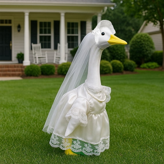 Lzobxe Halloween Goose Clothes, Christmas Sculpture Dresses for Cement or Plastic Goose and Duck, Porch Goose Clothes for Thanksgiving, Easter
