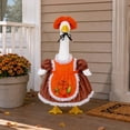 thumbnail image 1 of Lzobxe Lawn Goose Statue Costume 23" Porch Goose Clothes Set, Fall Harvest Themed Goose Statue Outfit with Hat Entryway Front Door Back Yard, 1 of 8