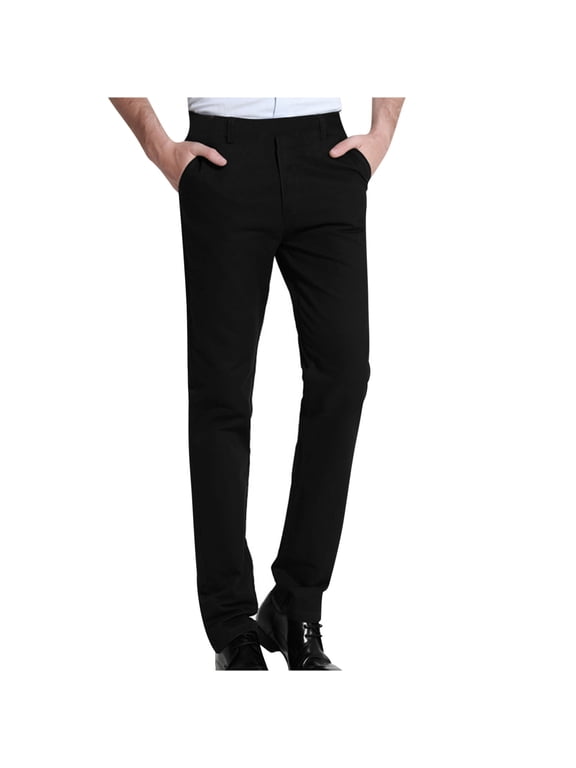 Mens Pants Stretch Cotton Straight Fit Casual Chino Pants,Size M-3XL