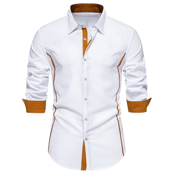 Lzobxe Mens Shirts Long Sleeve Dress Long Sleeve Collared with Pocket Casual Business Casual Tops,Size S-2XL