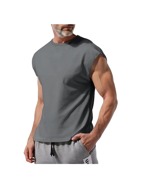 Mens Tank Top Muscle Sleeveless Undershirts Slim Casual Basic Layering Plain,Sizes S-3XL