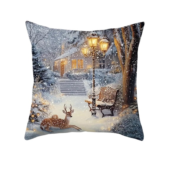 Lzobxe Microfiber Pillowcases, Soft and Cozy Outdoor Cushion Covers, Wrinkle Resistant Living Room Throw Pillow Cover for Patio Garden Holiday Decor