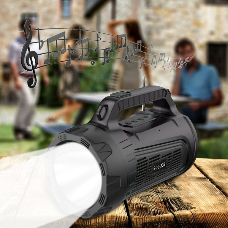 Lzobxe Outdoor Lights Portable Solar Bluetooth Speakers Loud Wireless Speaker With Subwoofer Deep Bass Large Powerful Stereo Speaker With Power Bank