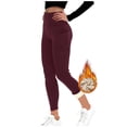 thumbnail image 1 of Lzobxe Pants for Women Fleece Lined Leggings High Waisted Stretch Ankle Yoga Pants Winter Thermal Warm Workout Running Tights with Side Pockets,Sizes S-2XL, 1 of 4