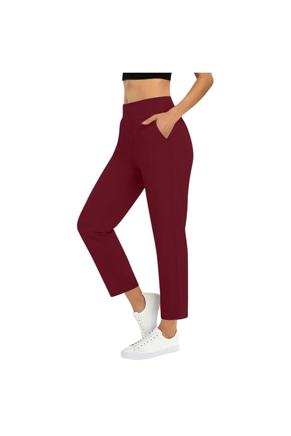 Pants for Women Stretch Knit Casual Lounge Athletic with Pockets,Size S-2XL