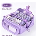 thumbnail image 1 of Lzobxe Pencil Case Big Capacity Storage Wide Opening Pencil Pouch with Zipper, Multiple Compartment and Pockets Oxford Cloth Pencil Bag for Office, 1 of 8