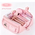 thumbnail image 1 of Lzobxe Pencil Case Big Capacity Storage Wide Opening Pencil Pouch with Zipper, Multiple Compartment and Pockets Oxford Cloth Pencil Bag for Office, 1 of 8