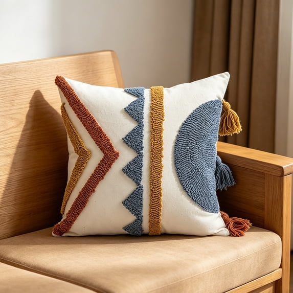 Lzobxe Pillow Covers Inch Cozy Microfiber Pillowcases, Bohemian Embroidered Cushion Cover Seasonal Decorations for Couch Sofa Bed Living Room