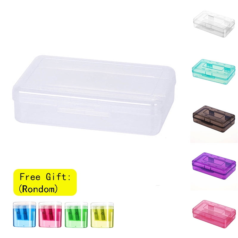ZKCCNUK, Plastic Pencil Box, 205x120x60mm, Stackable, Blue