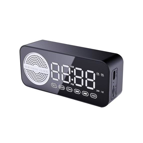 Lzobxe Portable Bluetooth Speakers Intelligent Bluetooth Sound, Alarm Clock, Speaker, Clock Subwoofer, Portable Mini Desktop, Home, Outdoor Wireless, New Model
