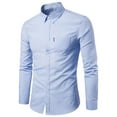 thumbnail image 1 of Lzobxe Shirts for Men Long Sleeve Dress Regular Fit Button down with Inner Contrast for Weddings Business,Size S-2XL, 1 of 7