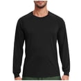thumbnail image 1 of Lzobxe Shirts for Men Workout Long Sleeve Quick Dry Athletic Gym Active Solid Color Breathable Moisture Wicking Basic Sun Protection,Size M-3XL, 1 of 4