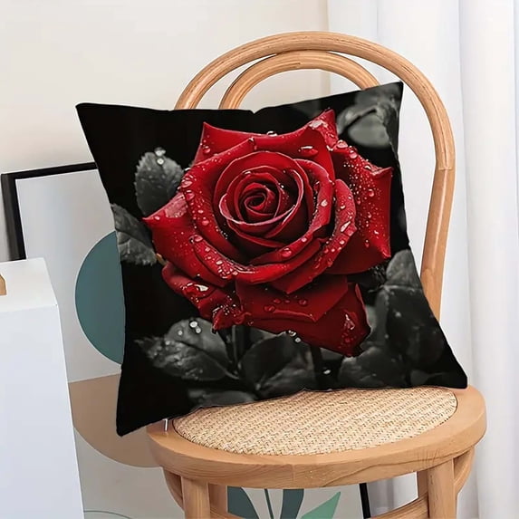 Lzobxe Short Lint Pillow Cover, Soft Breathable Pillowcase, Digital Print Seasonal Decorative Cushion Cover for Outdoor Garden Patio Living Room