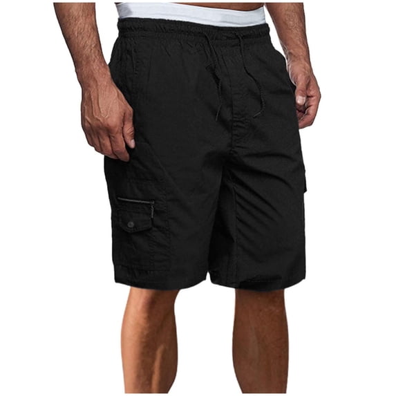 Lzobxe Shorts Men Classic Cargo with Drawstring Elastic Waist Lightweight Stretch Hiking,Size M-3XL