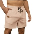 thumbnail image 1 of Lzobxe Shorts Men Cotton Linen Stretch Summer Beach Casual Drawstring,Size S-2XL, 1 of 6