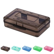 Lzobxe Snap-tight Lid Clear Plastic Pencil Case, Brown