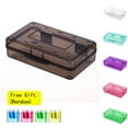 thumbnail image 1 of Lzobxe Stackable Clear Plastic Pencil Case, Brown, 1 of 3