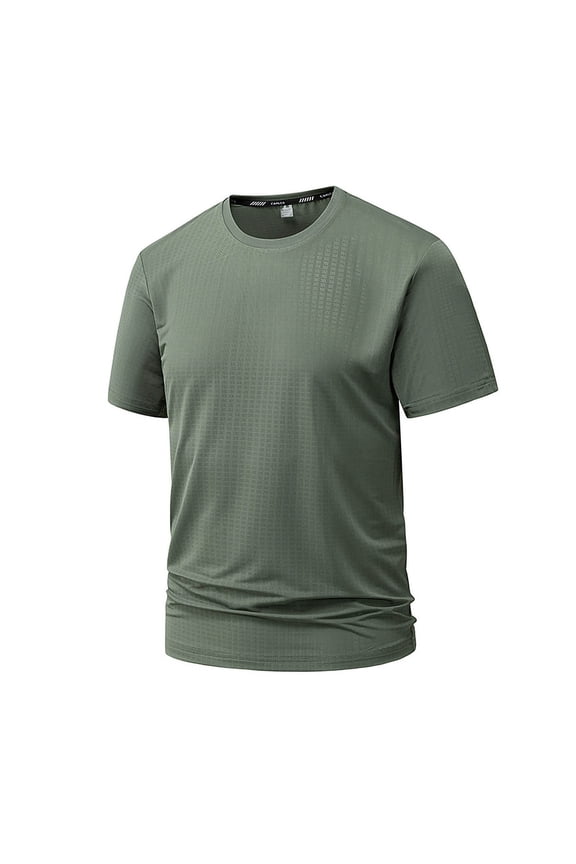 T Shirts for Man Casual Short Sleeve Henley Classic Fit Buttoned Placket Soft Waffle Knit,Size L-5XL