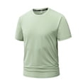 thumbnail image 1 of Lzobxe T Shirts for Man Casual Short Sleeve Henley Classic Fit Buttoned Placket Soft Waffle Knit,Size L-5XL, 1 of 4