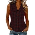 thumbnail image 1 of Lzobxe Tank Top for Women Loose Fit High Neck Sleeveless Button down Tops Casual Summer Flowy Cami Shirts Blouse ,Sizes S-3XL, 1 of 8
