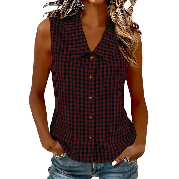Lzobxe Tank Top for Women Loose Fit High Neck Sleeveless Button down Tops Casual Summer Flowy Cami Shirts Blouse ,Sizes S-3XL