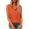 thumbnail image 1 of Lzobxe Tank Tops Solid Sleeveless Button-down Collared Casual Summer,Size S-5XL, 1 of 7