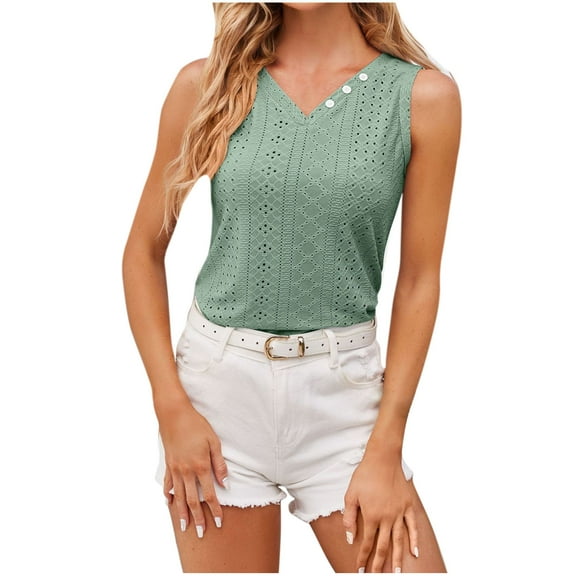 Lzobxe Tank Tops for Women Printed Sleeveless Blouse V Neck Casual,Sizes S-2XL