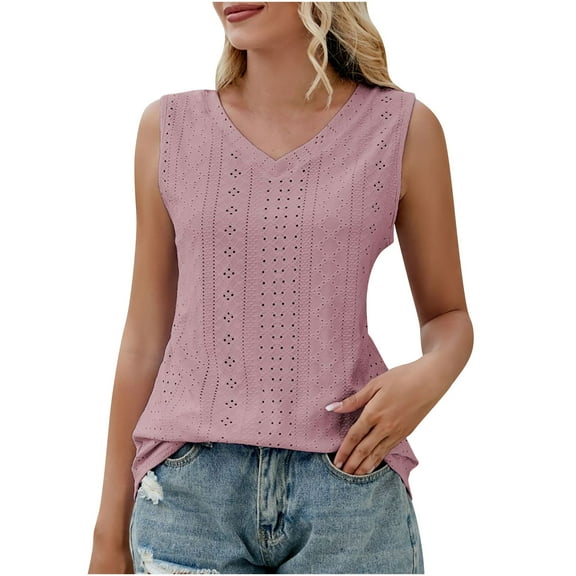 Lzobxe Tank Tops for Women Solid Comfortable Loose Sleeveless Casual Tops,Sizes S-2XL