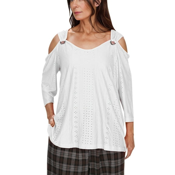 Lzobxe Tops for Women Trendy Casual Solid Color Shoulder Leakage Short Sleeve Pullover Short Sleeve Top,Sizes S-5XL