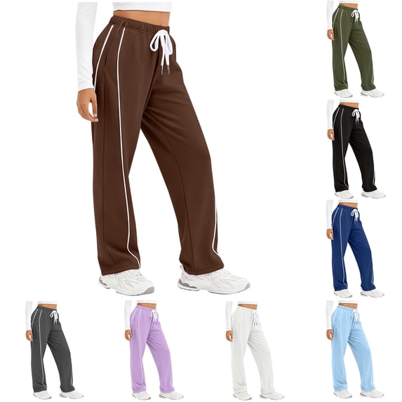 Lzobxe Pants for Woman Stretch Knit Casual Lounge Drawstring Athletic Work with Pockets,Sizes S-2XL