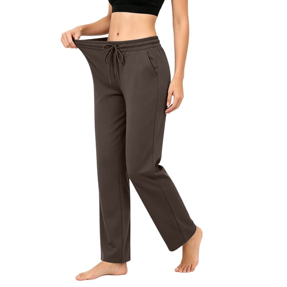 Lzobxe Wide Leg Pants Woman Stretch Knit Casual Lounge Pants Drawstring Athletic Work Pants with Pockets,Sizes S-3XL