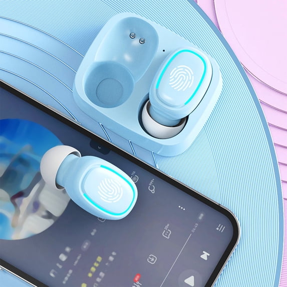 Lzobxe Wireless Earbuds Touchs Wireless Bluetooth Headset Macaron Color Mini Invisible Binaural In-ear In-bud Bluetooth Headset