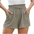 thumbnail image 1 of Lzobxe Womens Shorts High Waisted Elastic Drawstring Wide Leg with Pockets,Size S-2XL, 1 of 7