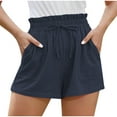 thumbnail image 1 of Lzobxe Womens Shorts High Waisted Elastic Drawstring Wide Leg with Pockets,Size S-2XL, 1 of 7
