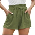 thumbnail image 1 of Lzobxe Womens Shorts High Waisted Elastic Drawstring Wide Leg with Pockets,Size S-2XL, 1 of 7