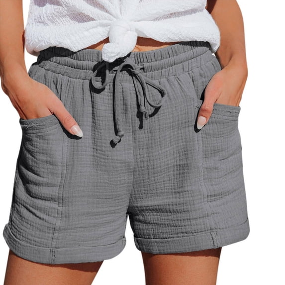 Lzobxe Womens Shorts Relaxed Fit Above Knee Drawstring Waist Lightweight,Size S-2XL