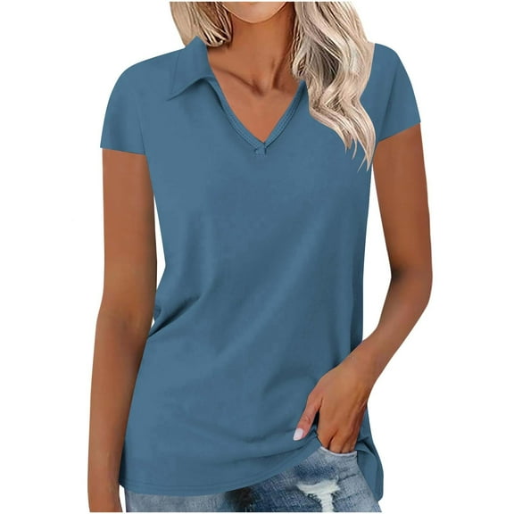 Lzobxe Womens Tops Printed Short Sleeves Blouse Round Neck Casual,Sizes S-3XL