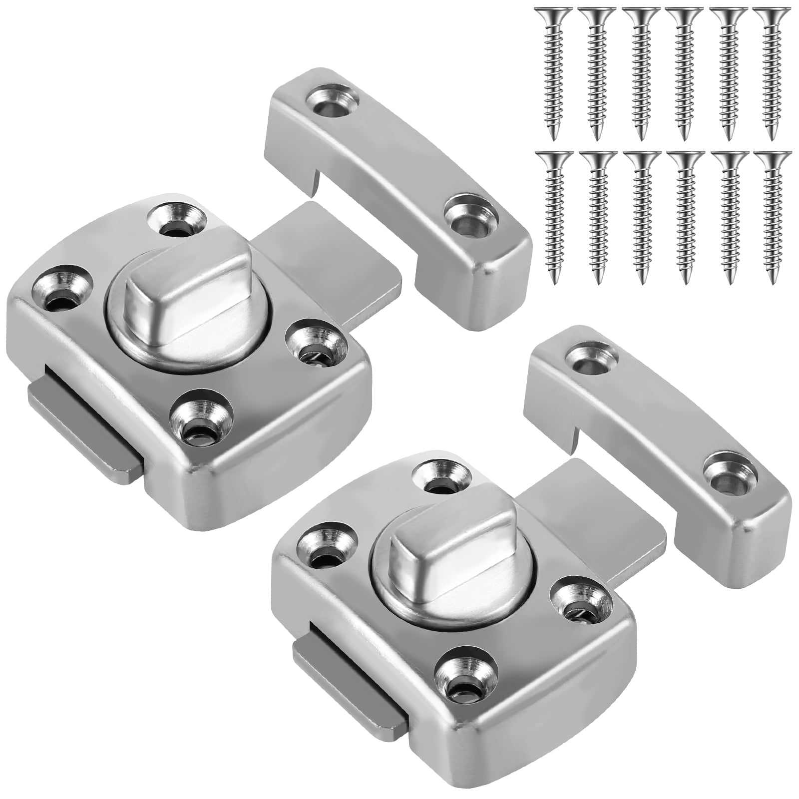 Lzvxtym 2Pcs Rotary Bolt Latch Keyless Gate Slide Lock Latch Safety ...