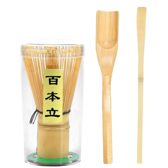 Lzvxtym 3Pcs Japanese Matcha Whisk Set Handmade Bamboo Whisk Traditional Matcha Tea Starter Kit with Tea Spoon Matcha Scoop Safe Japanese Tea Accessories for Tea Lovers Beginners