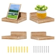thumbnail image 1 of Lzvxtym 4 Pcs Wood Floating Shelves Small Wall Shelves Wall Mounted Floating Wall Shelves Decorative Wall Storage Shelves 12.5x12.5x5cm for Bedroom Living Room Bathroom, 1 of 11