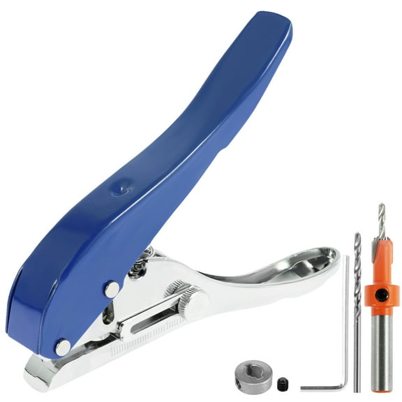 Lzvxtym 5Pcs Single Hole Punch 5/16inch Heavy Duty Hole Puncher Portable Hole Edge Banding Punching Plier Handheld Paper Hole Punch with Limiter