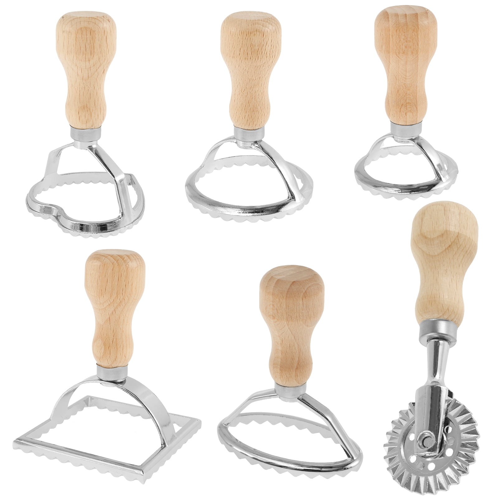 Lzvxtym 6 Pcs Ravioli Pasta Cutter Wheel Set Ravioli Stamp Maker Cutter ...