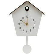 Lzvxtym Cuckoo Clock,Cuckoo Wall Clock,Hanging Clock,Cuckoo Clock for Home,13.37 inch,White