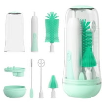 Lzvxtym Electric Baby Bottle Brush Set, Baby Bottle Brush Cleaner with Silicone Nipple/Straw Brush, Green