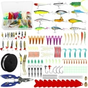 Lzvxtym Fishing Lures,Fishing Lures Kit,Fishing Bait Lure Set for Saltwater Freshwater,with Tackle Box,280Pcs