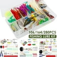 thumbnail image 1 of Lzvxtym Fishing Lures,Fishing Lures Kit,Fishing Bait Lure Set for Saltwater Freshwater,with Tackle Box,164Pcs, 1 of 10