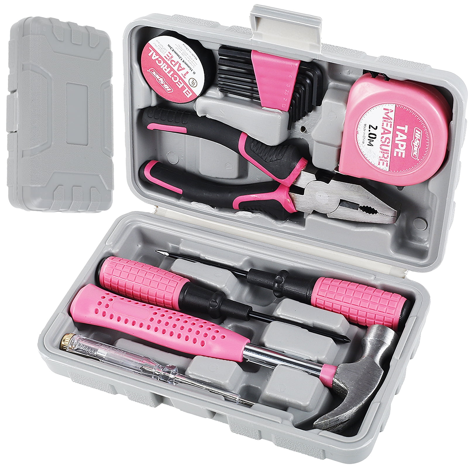 Lzvxtym Household Hand Tool Set,Home Repair Tool Kit,Pink Tool Set for ...